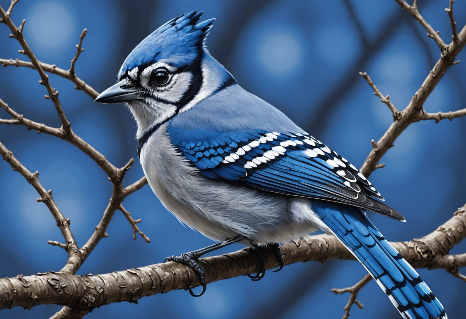 Closeup of a Stunning Bluejay  by @Mister