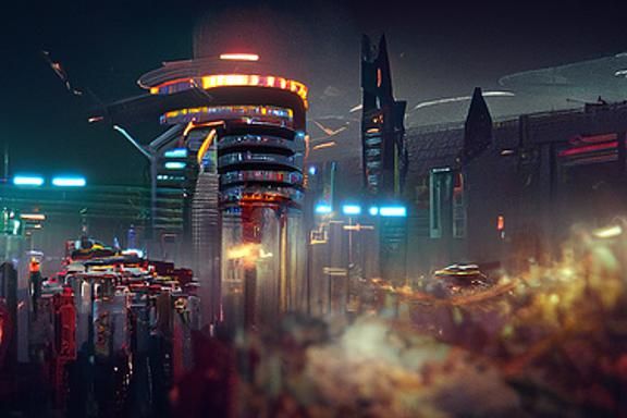 Cinematic Sci-fi cityscape trending on Artstation 8K resolution - AI ...