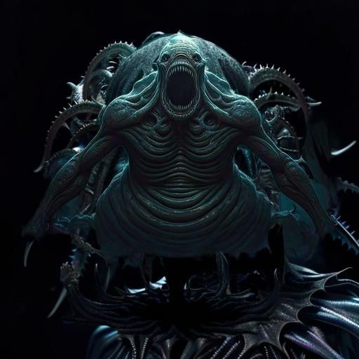 2020 Underwater horror movie Mariana’s trench scene style Pitch black bottomless completely dark hyper detailed shadowy empty void where the...