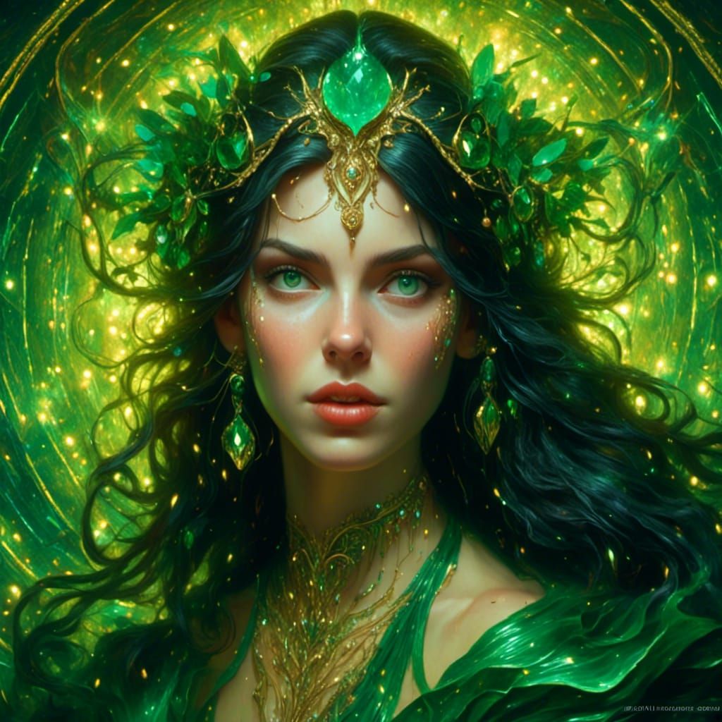 beauty portrait painting by umberto brunelleschi and egon sc...