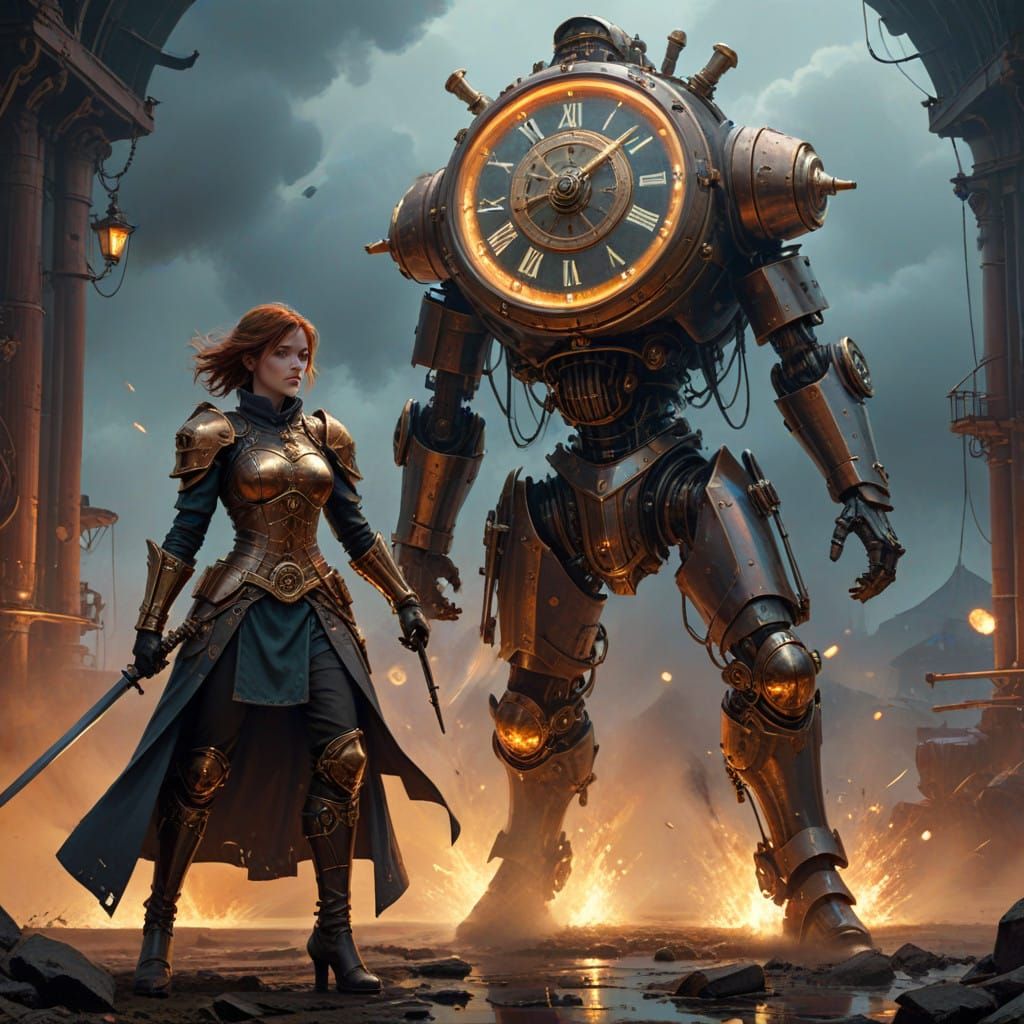 steampunk engineer warrior