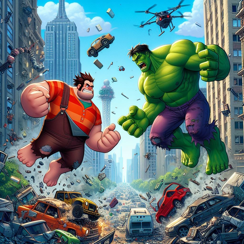 Lets get ready to rumble - The Hulk vs Wreck it Ralph
