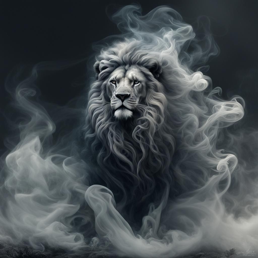 Lion - Things Made of Smoke  by @Topher