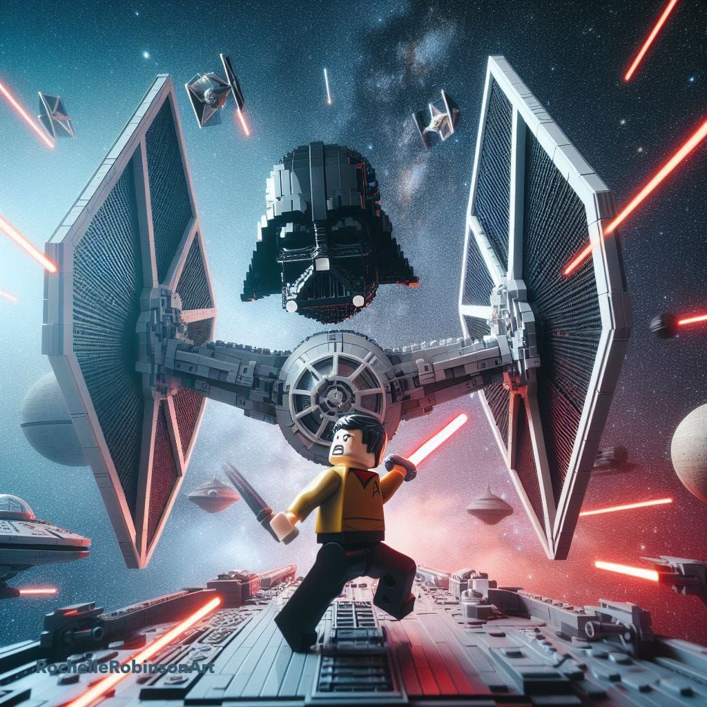 Battle Of The Sci Fi Titans - Darth Vader and Captain Kirk