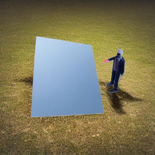 Surreal scene of an unsettling floating person, an uncanny m...