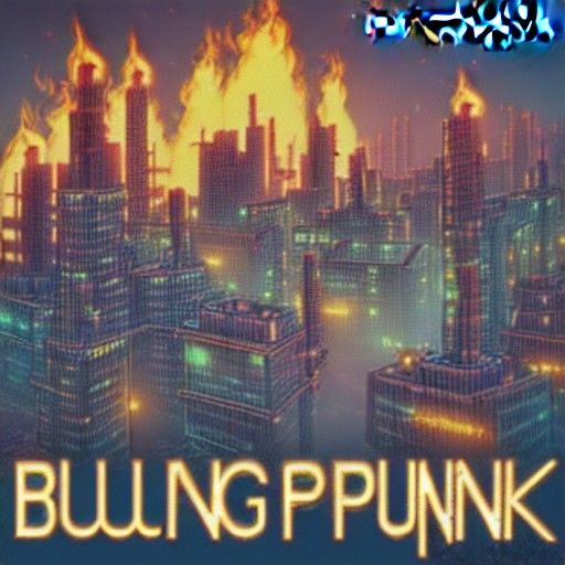 Burning city