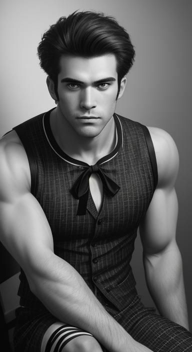 Crossdressing Teen in Frilly Dress, Professional Portrait