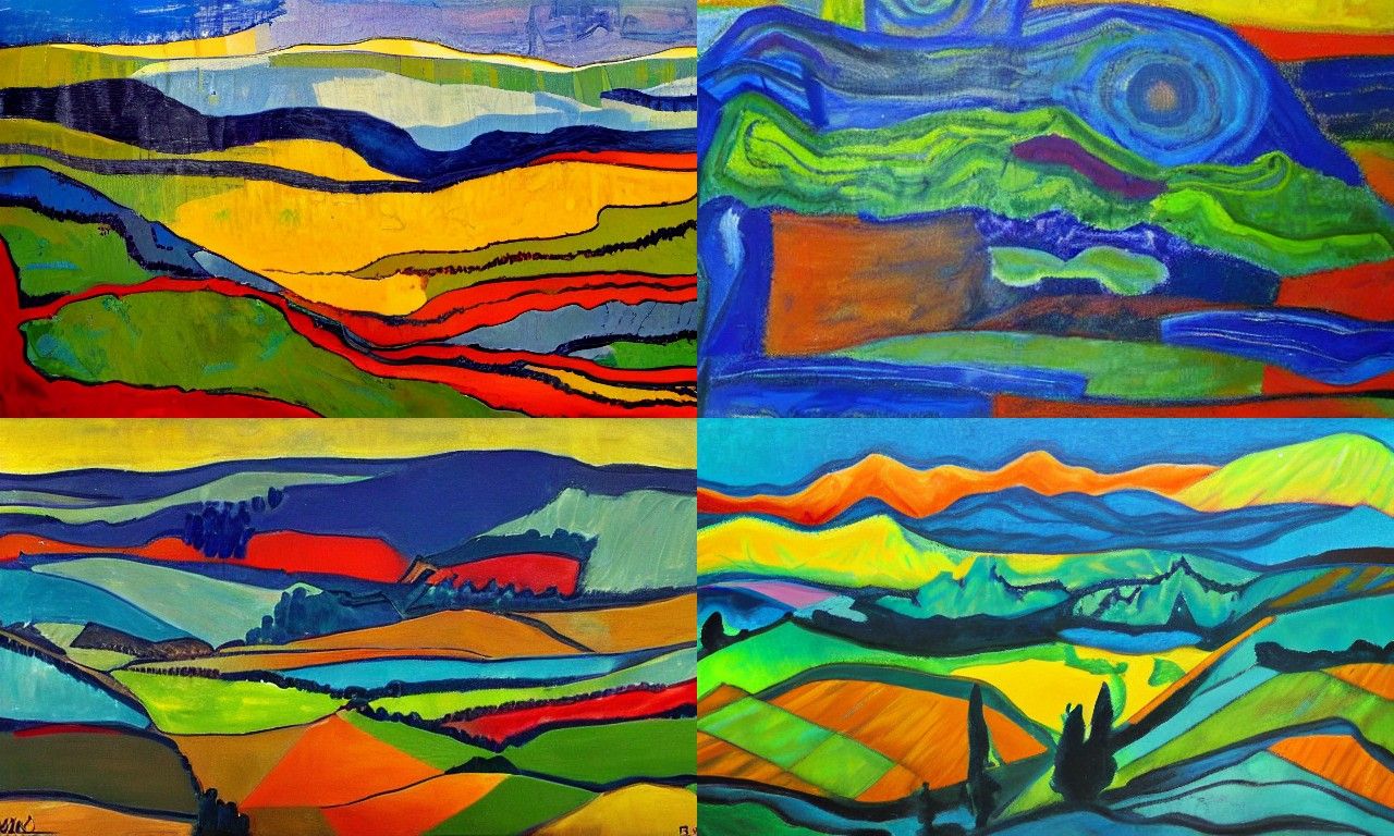 Landscape in the style of Expressionism