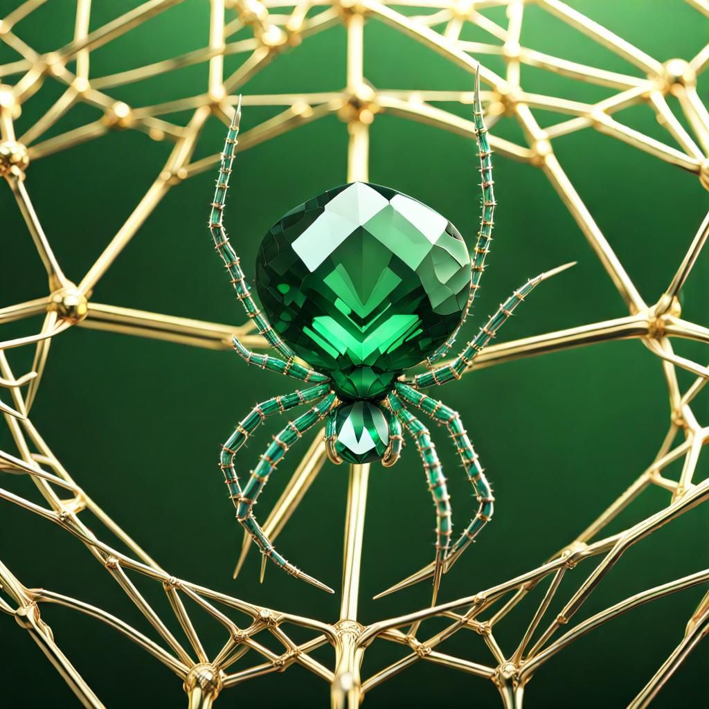 Emerald Queen spider AI Generated Artwork NightCafe Creator