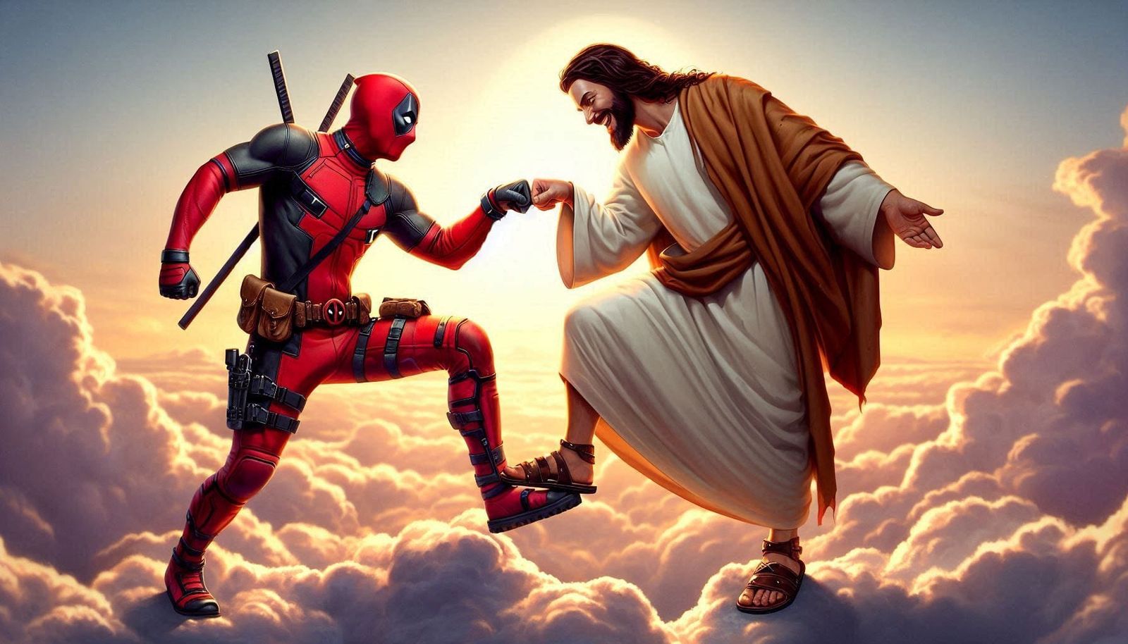 "Hey I'm the Marvel Jesus, Fist bump"