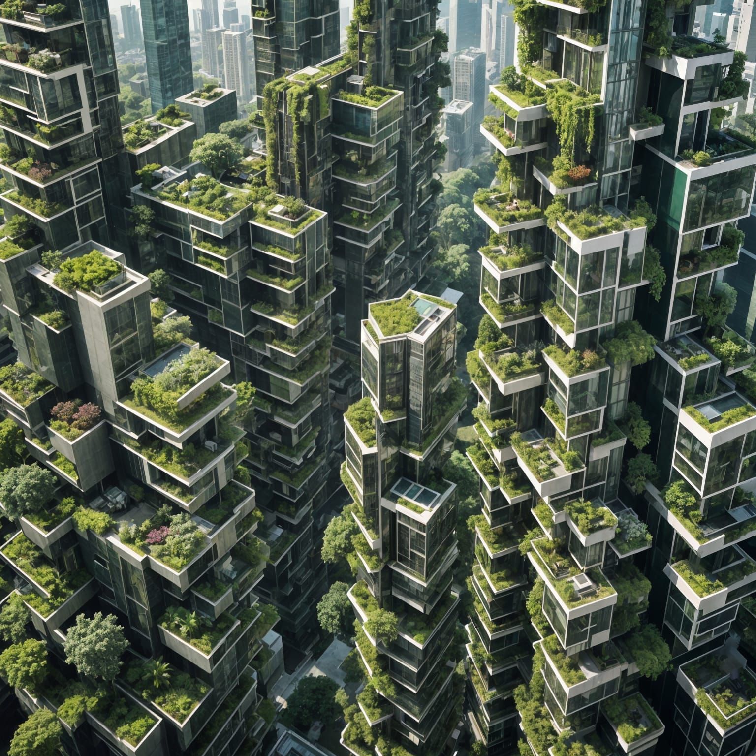 A vibrant futuristic cityscape
