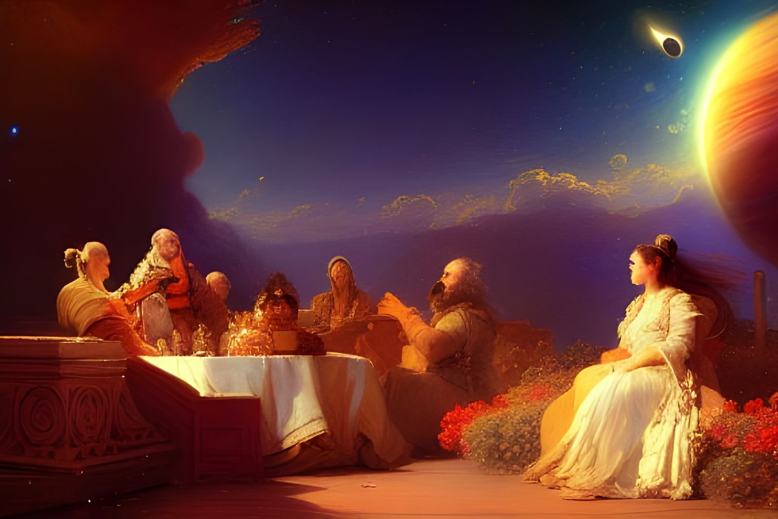 Ancient Astronomers Watching Planets Travel The Night Sky
