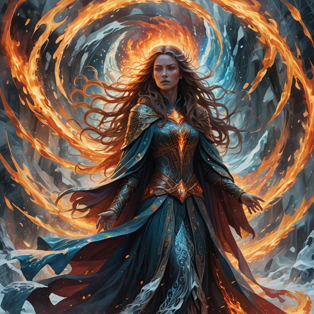 Goddess of Ice and Fire: Fantasy Art