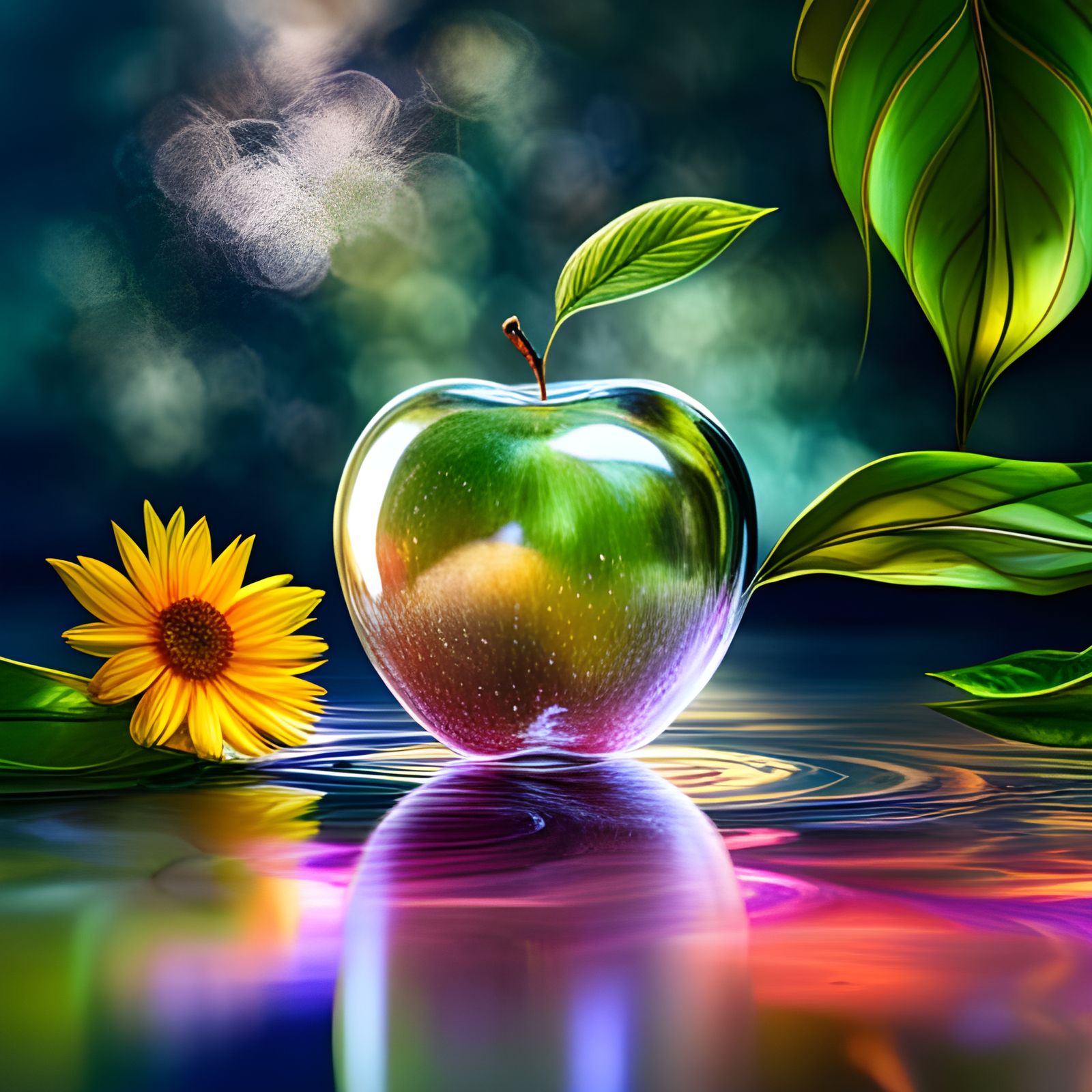 The Glass Apple Top 5 AI Generated Artwork NightCafe Creator