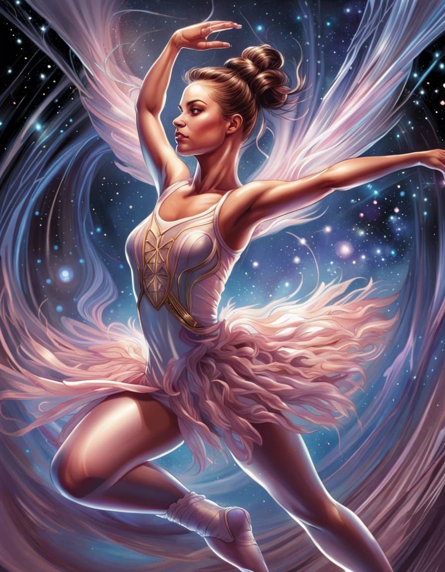 (hyper realistic) (perfect) (smooth) breathtaking cosmic bal...