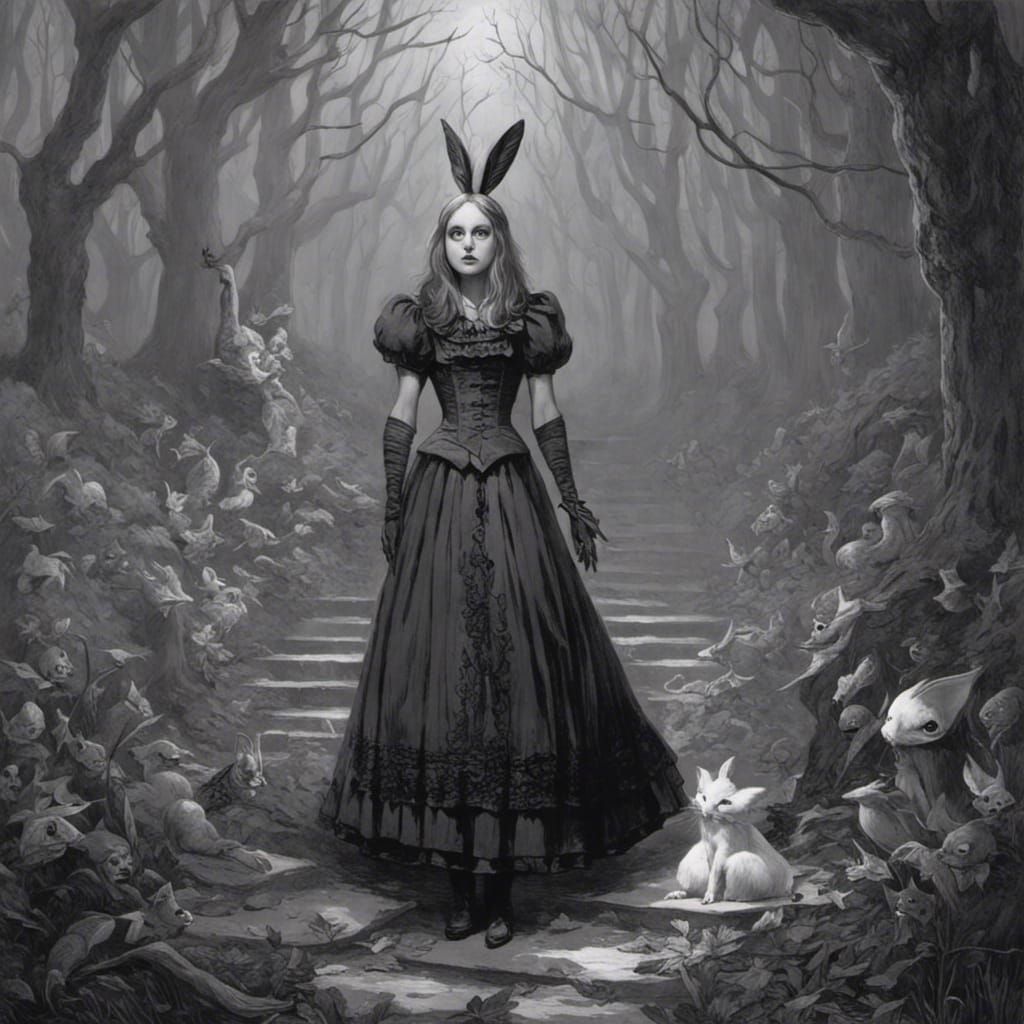 Alice in wonderland but Alice is evil