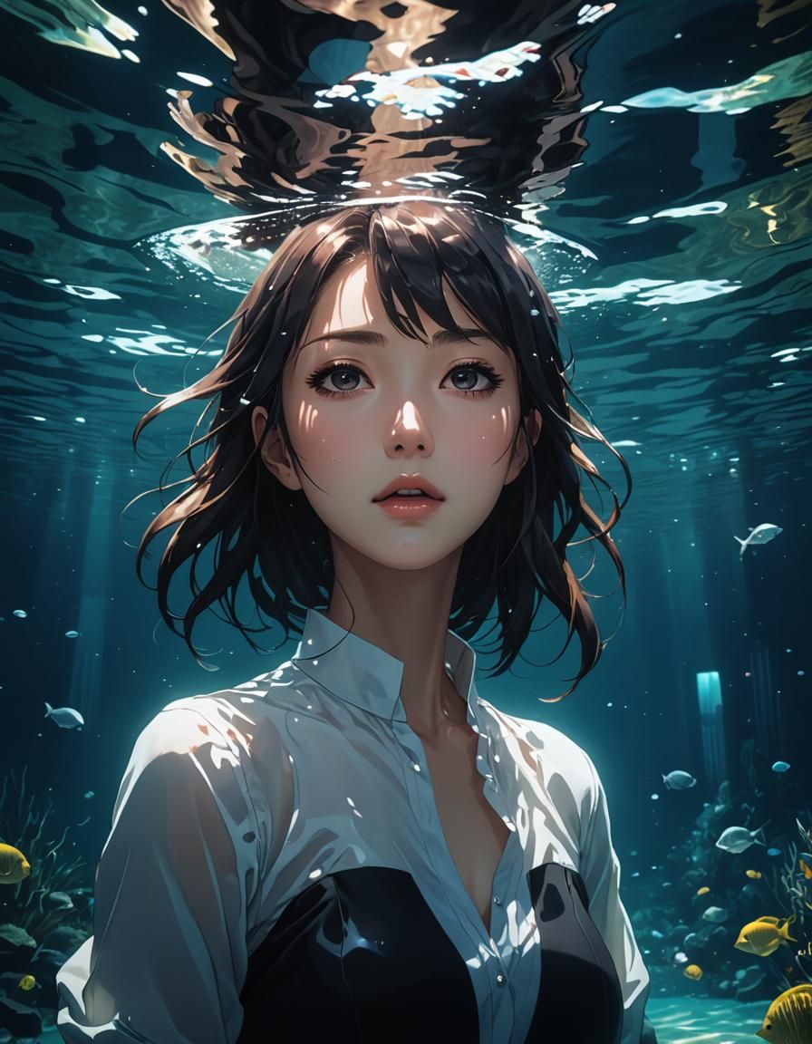 girl underwater - AI Generated Artwork - NightCafe Creator