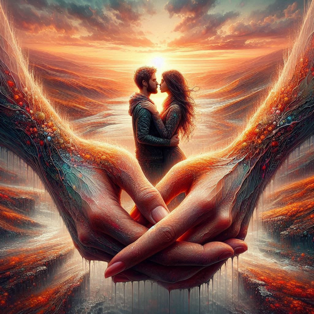 You were holding hands