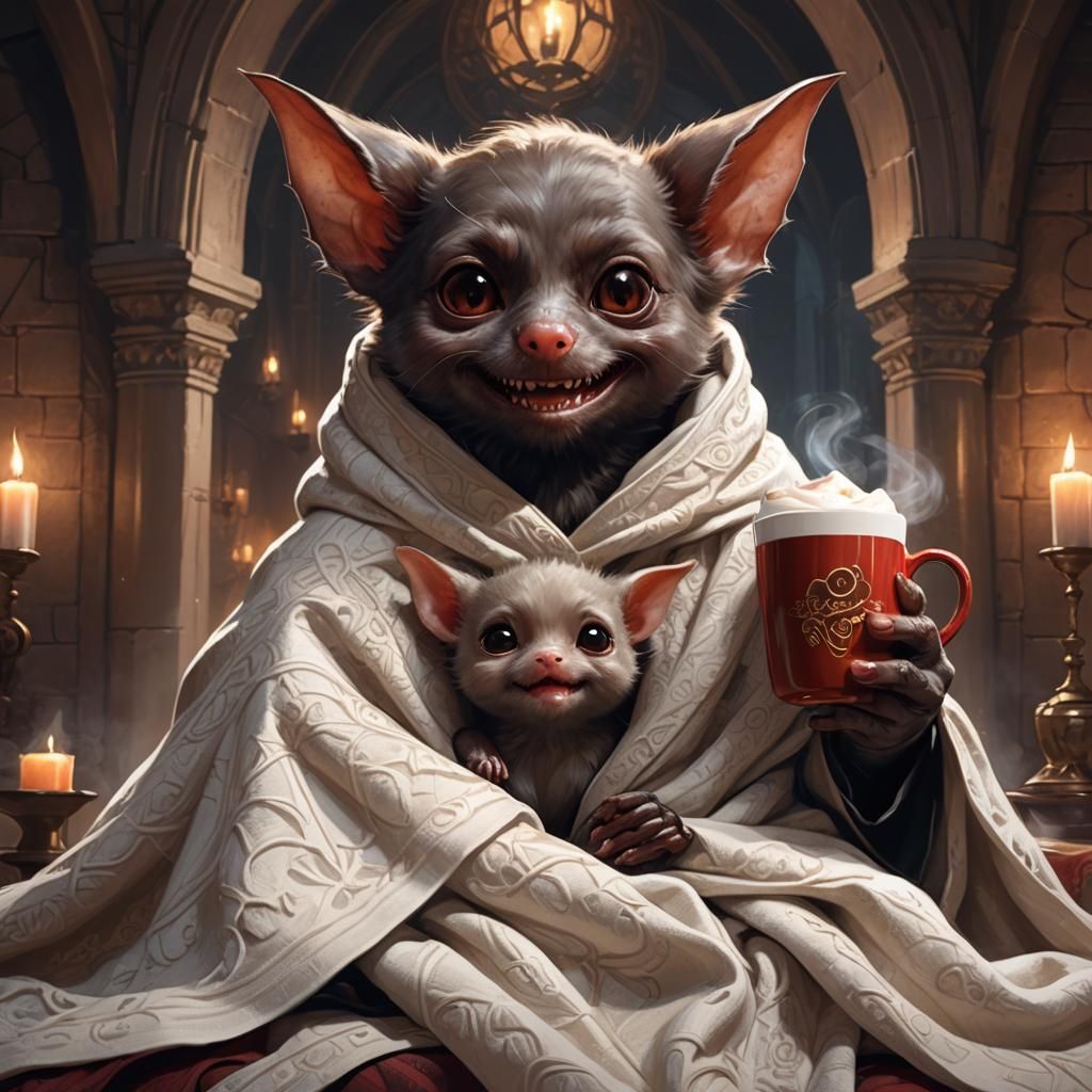 The Bat Dad & Kid.  by @Omimimo