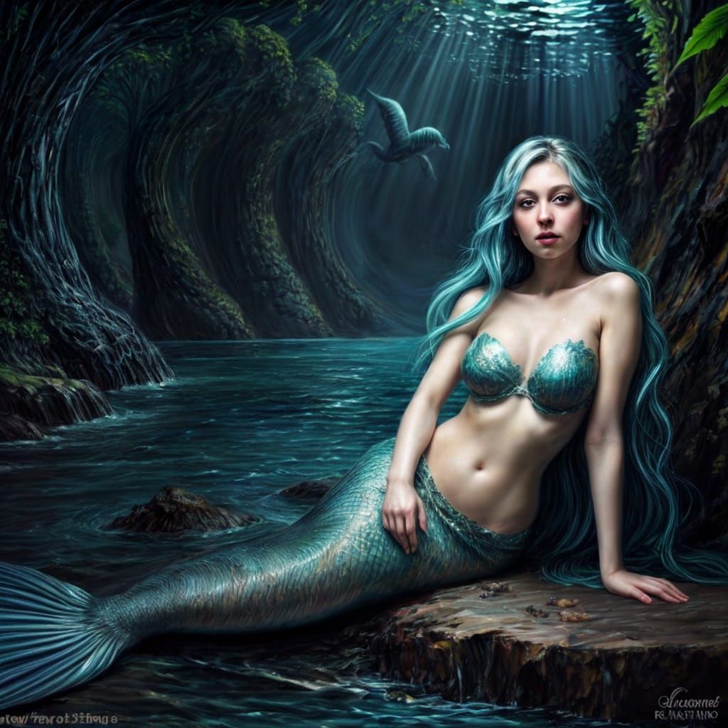 mermaid in the cave