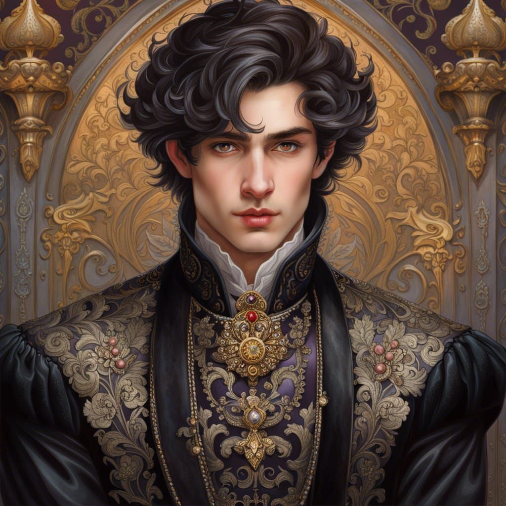 Portrait of a Baroque Prince in Regal Clothes - AI Generated Artwork ...