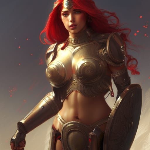 Beautiful spartan warrior 7 - AI Generated Artwork - NightCafe Creator