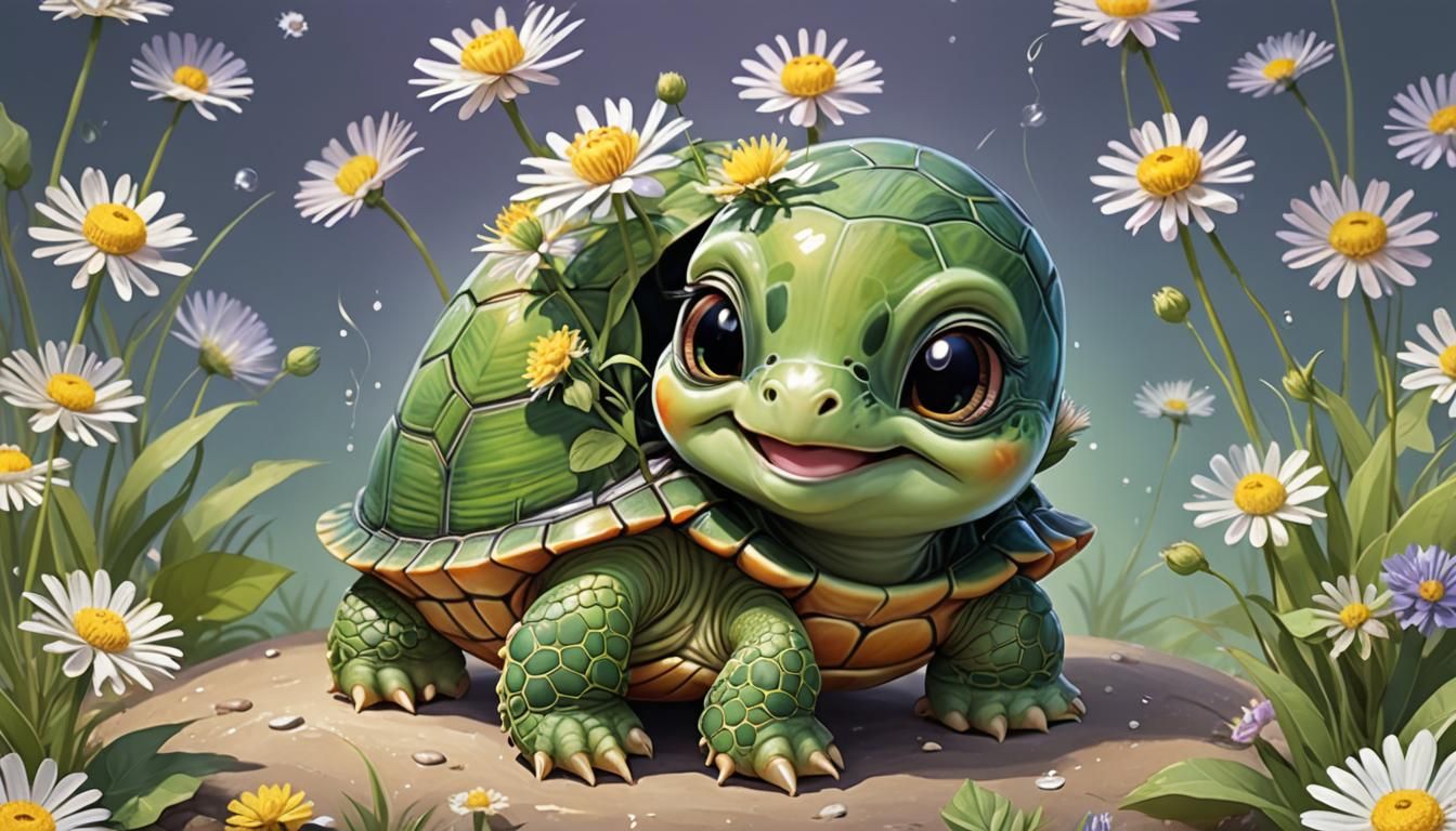 an adorable baby turtle 