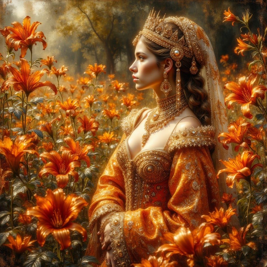 Orange Lily Princess  by @Ravenscar