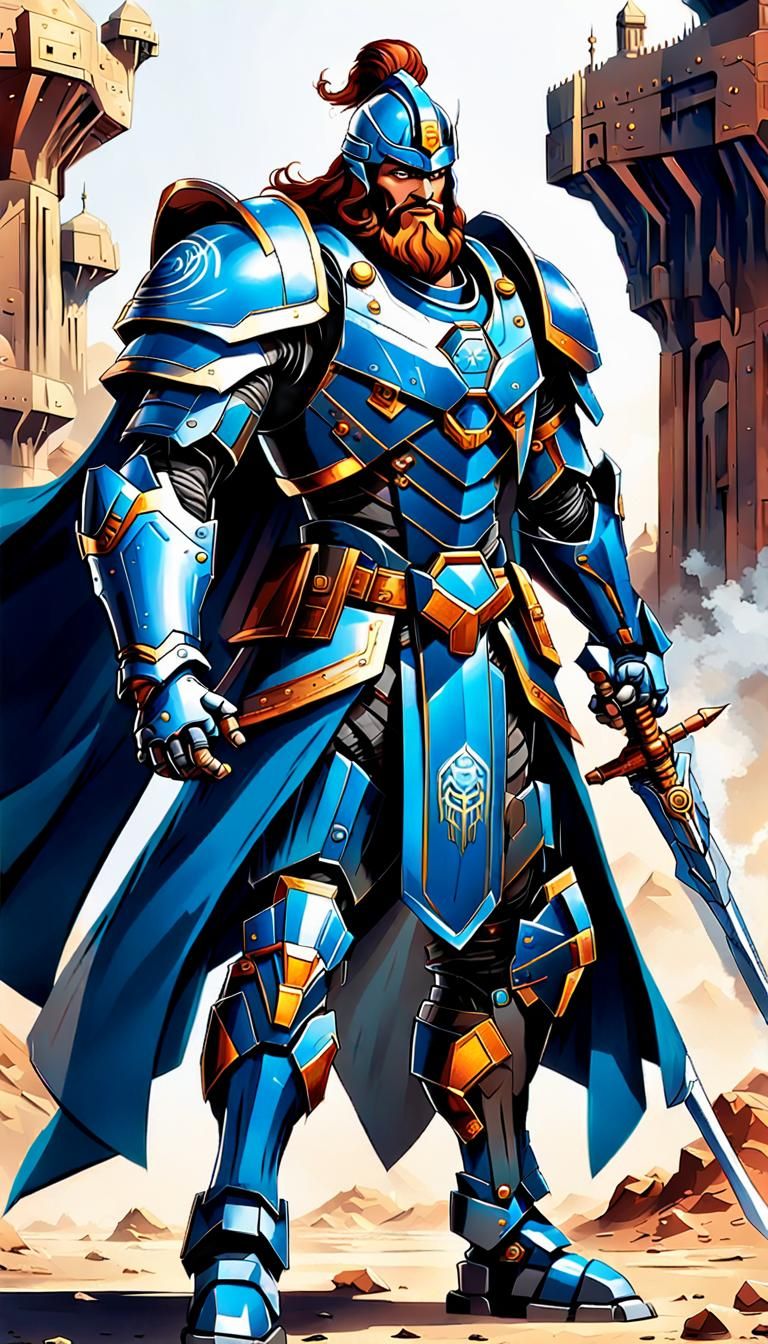 Futuristic Warlord Inspired by the Great Salahuddin Al-Ayyub...
