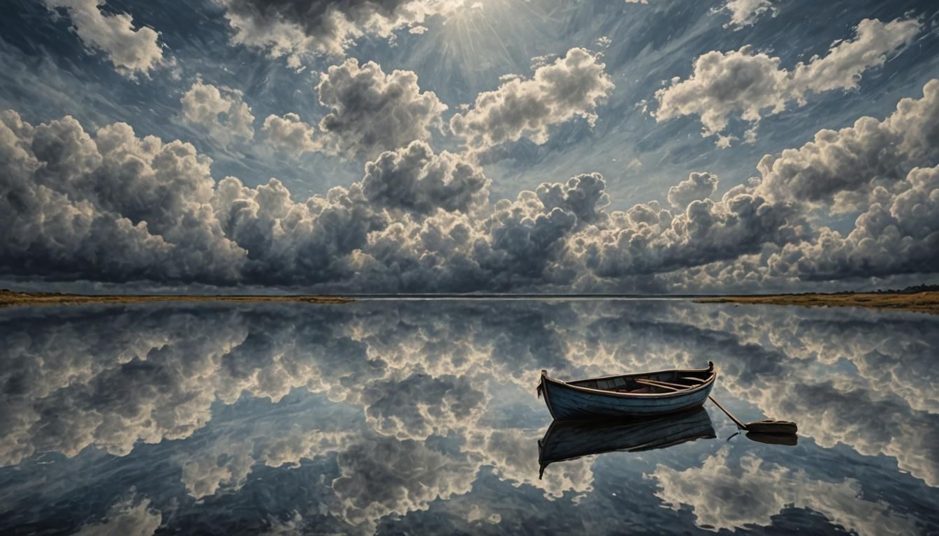 They All Went To Heaven In A Little Rowboat Went to Heaven on a Little Rowboat - AI Generated Artwork - NightCafe