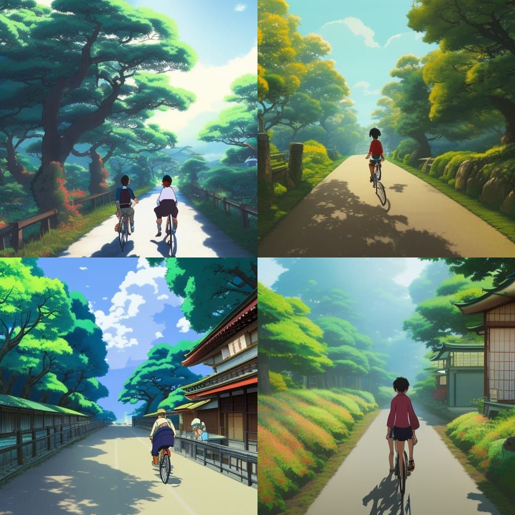 a bike ride through rural japan