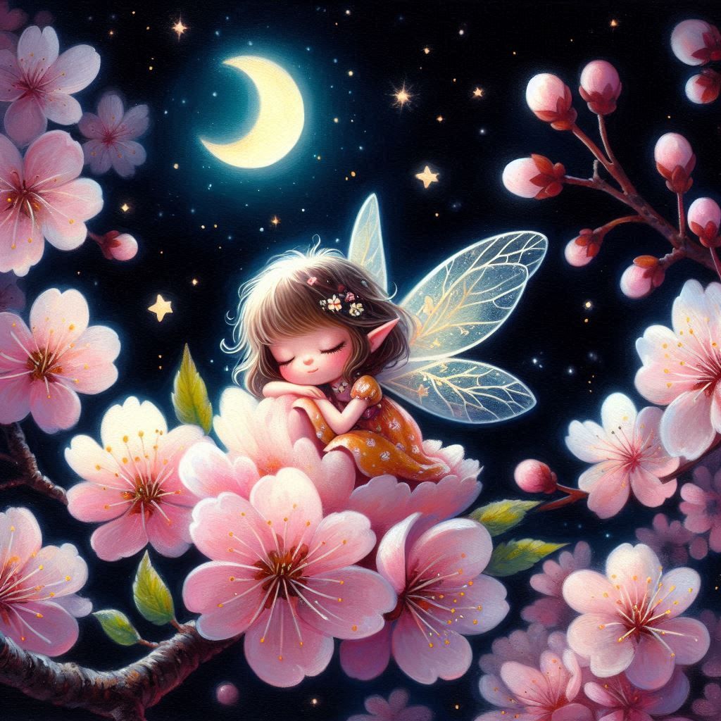 Cherry blossoms at night - 3