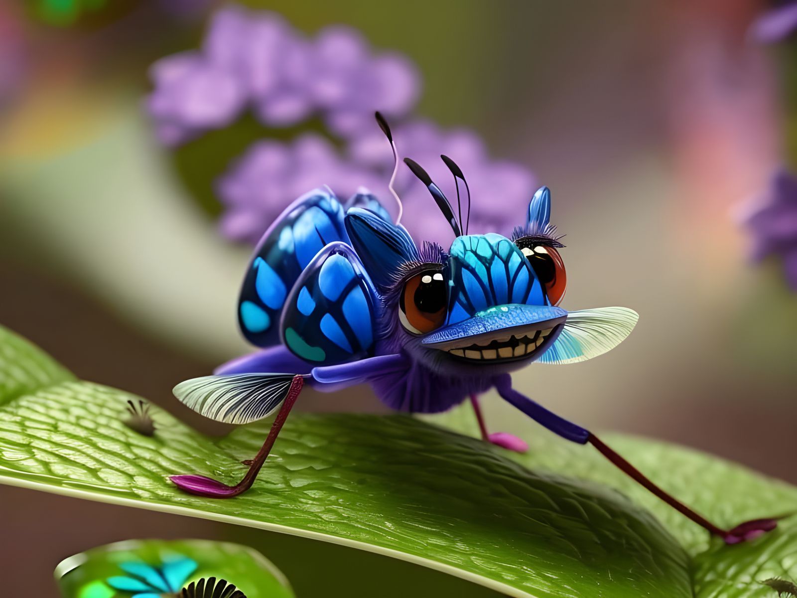 Just a friendly little bug Smiling at you, lol  by @Domina Mortis 