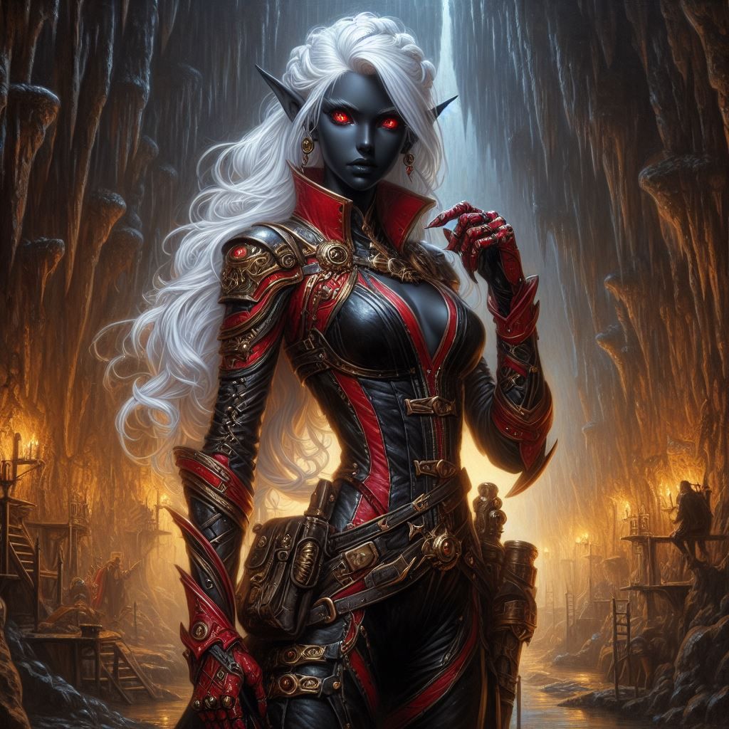 A Drow with some Fashion Flare