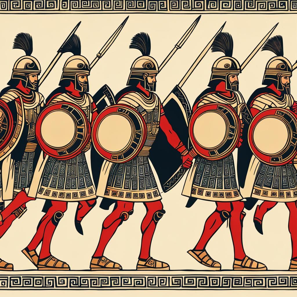 Hoplite Phalanx - AI Generated Artwork - NightCafe Creator