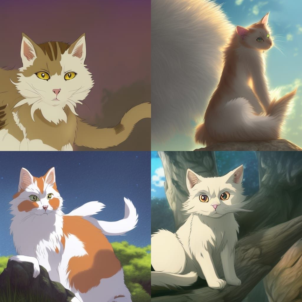 honeypaw warrior cats a white she-cat, with long fur, and ha...
