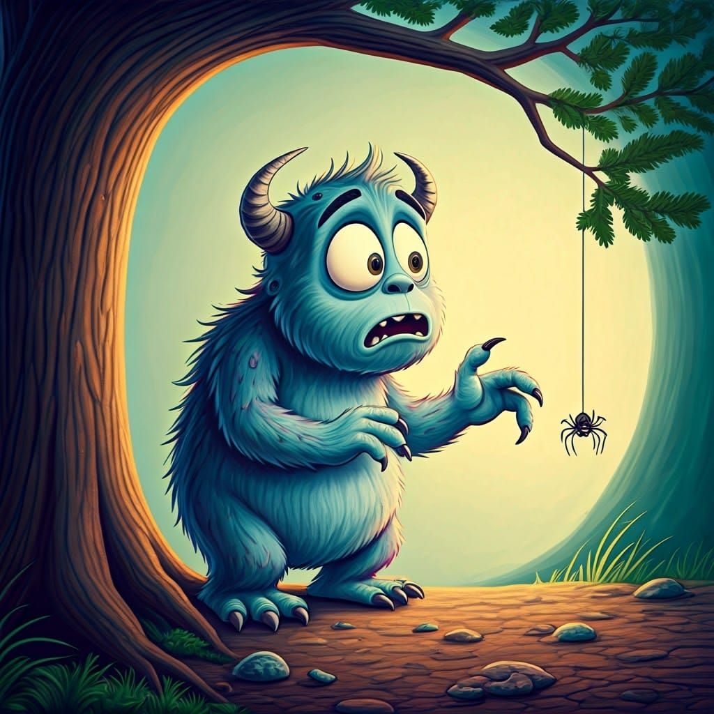 Oh no, a monster spider!