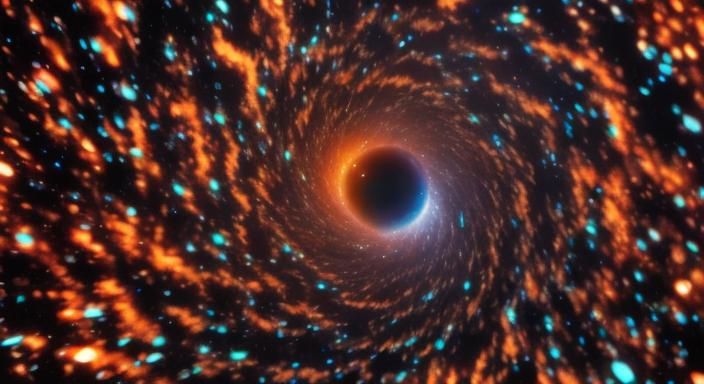 🌌 Mesmerizing Micro Photograph: Black Hole in Star-Filled S...