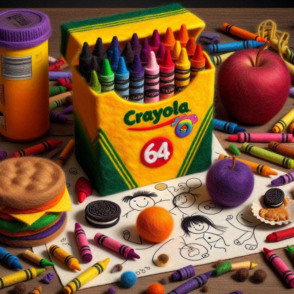Felted Crayola Box