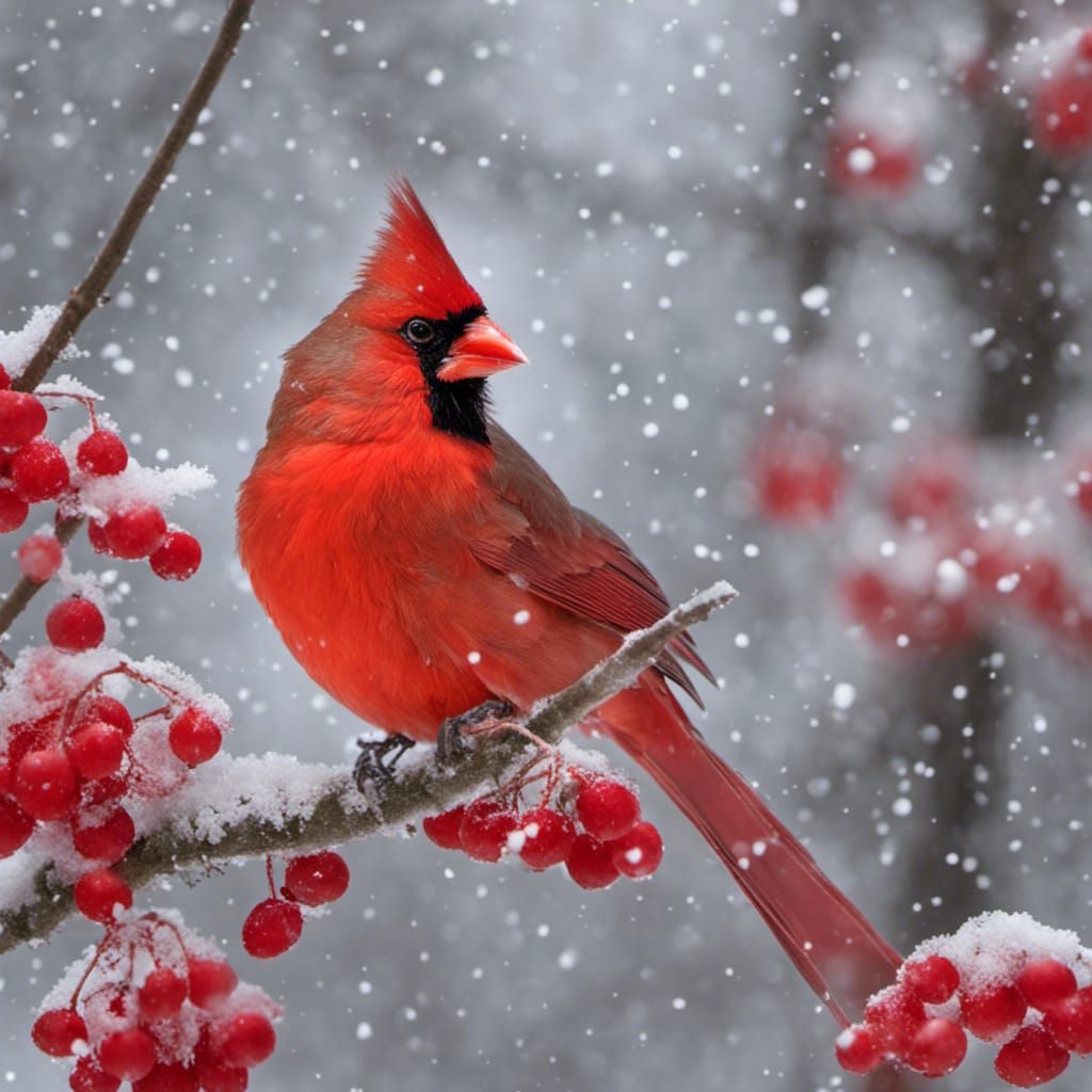 Northern Cardinal - AI Generated Artwork - NightCafe Creator