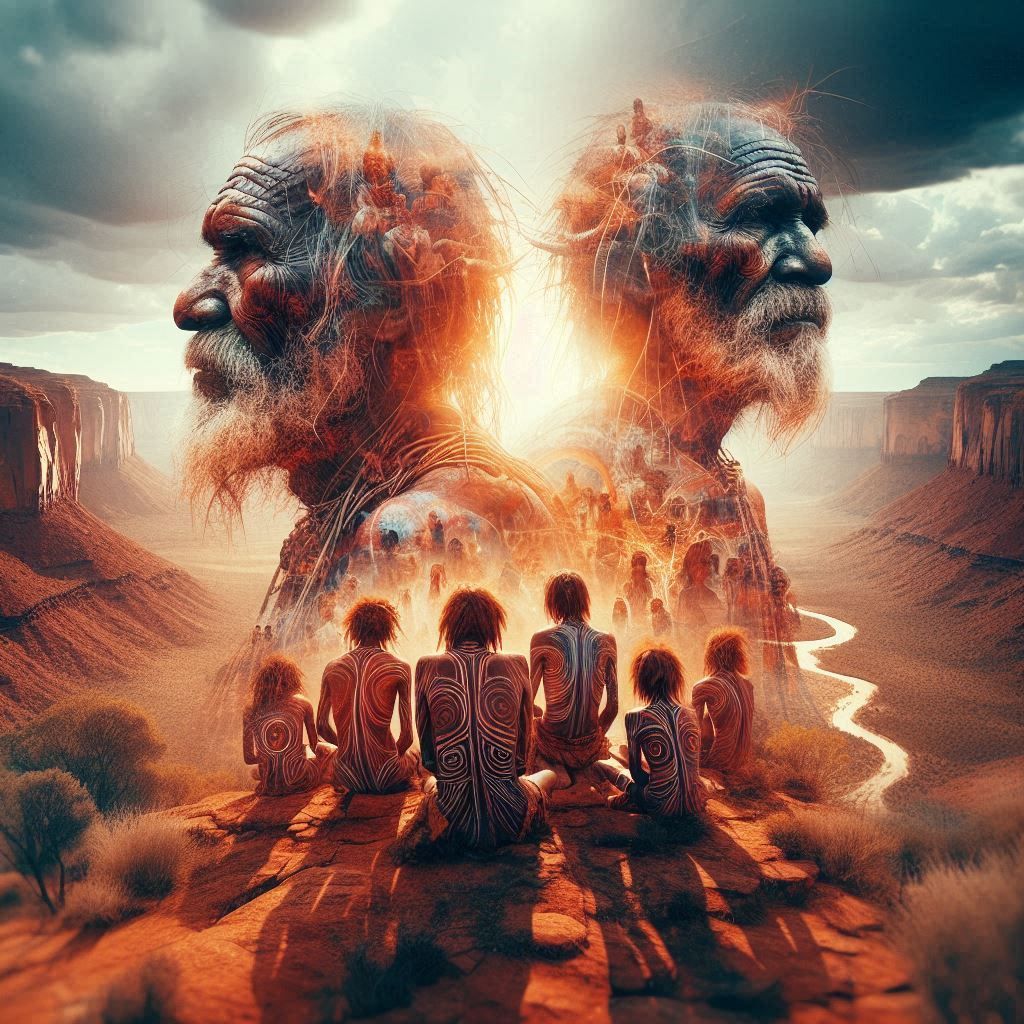 double exposure beautiful fantasy portrait landscape..