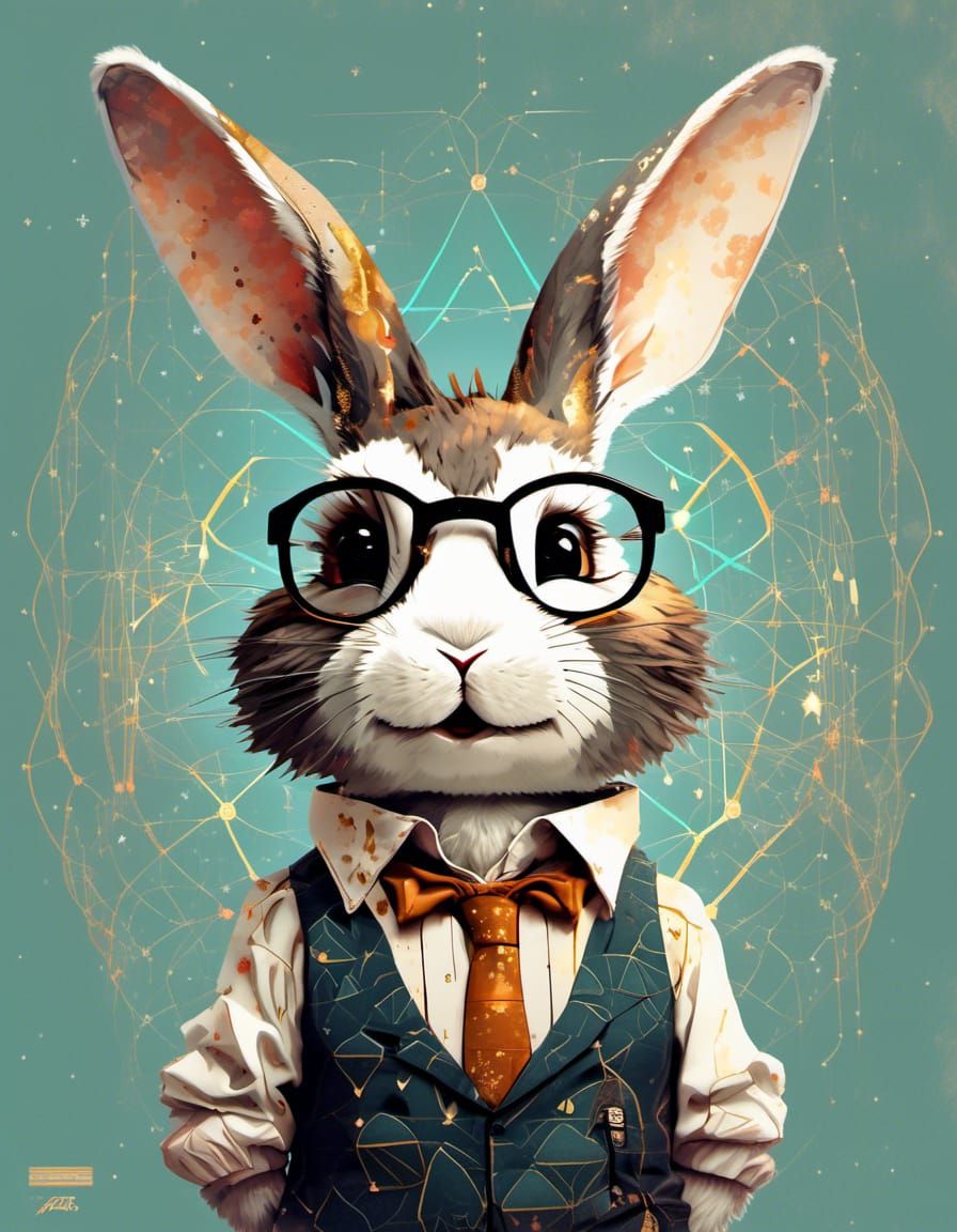 A bunny mug shot. - AI Generated Artwork - NightCafe Creator