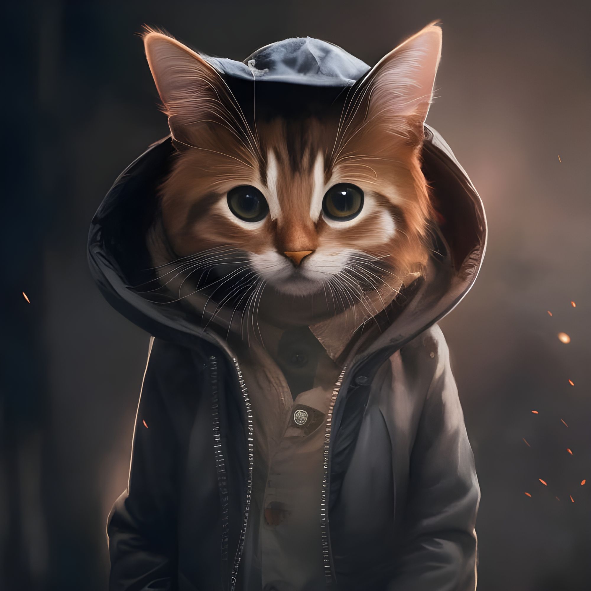 Hooded cat on sale