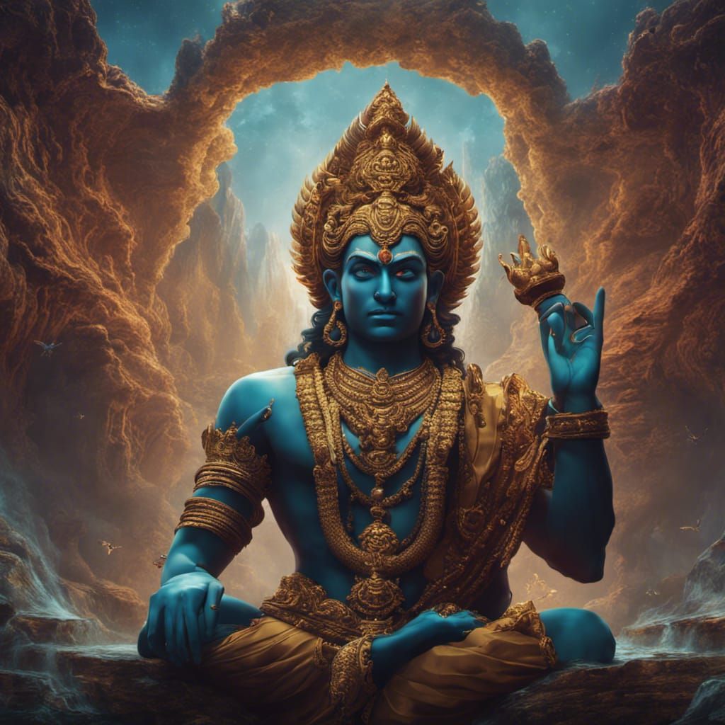 Lord vishnu - AI Generated Artwork - NightCafe Creator