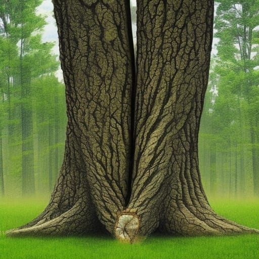 hugging trees