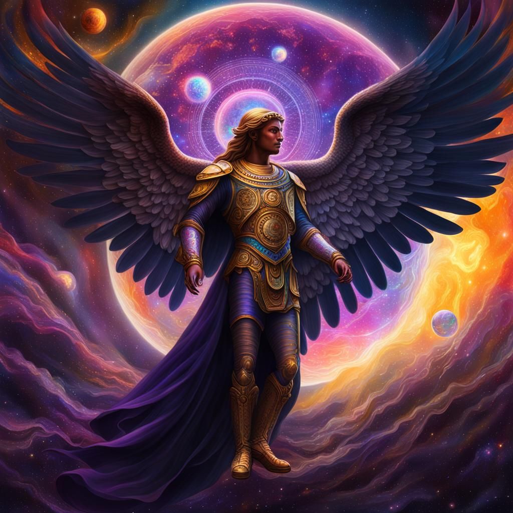 Archangel Zaphkiel and the Planet Saturn - AI Generated Artwork ...