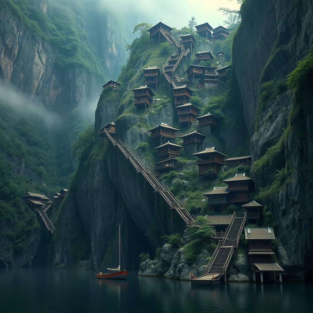 Cliff Village  by @DarK StaR