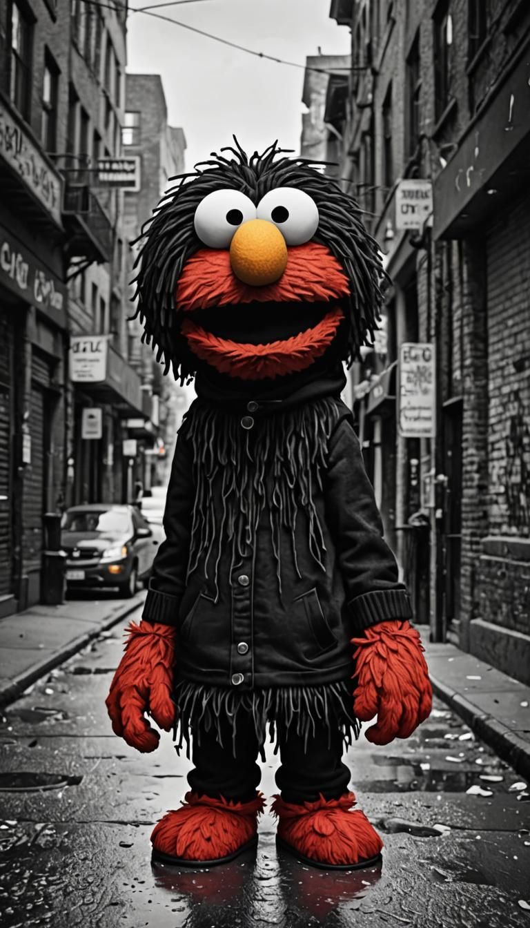 Emo Elmo - AI Generated Artwork - NightCafe Creator