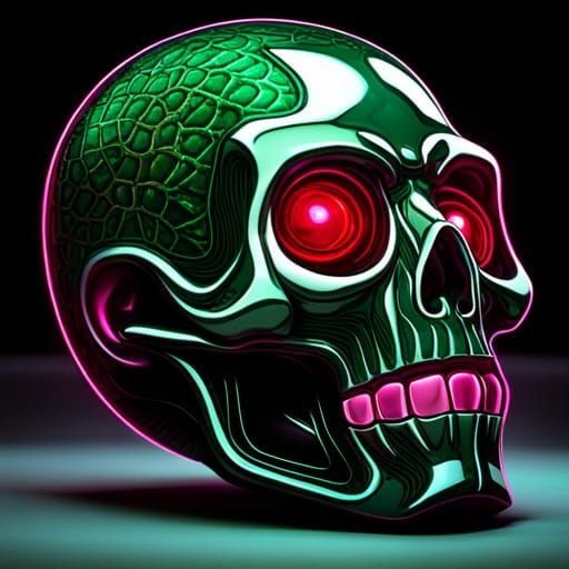 perfect emerald glass  skull with snake skin ,ruby eye,emera...