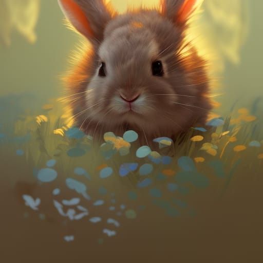 Cute baby bunny - AI Generated Artwork - NightCafe Creator